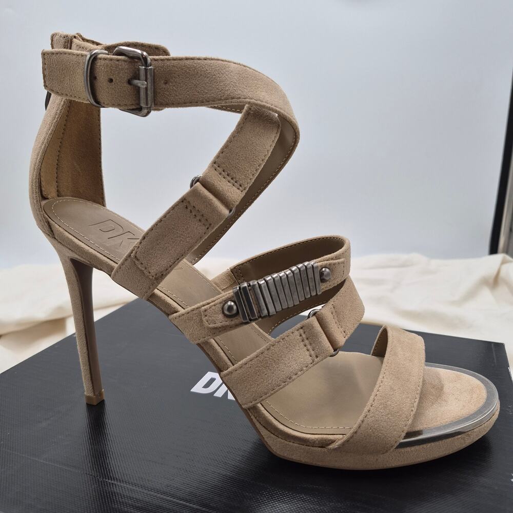 NEW DKNY Deb Strappy caged silhouette Strappy stiletto Dress Sandal Women sz 11